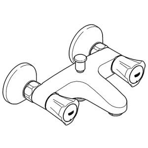 Baterie pentru cada Grohe Costa DN 15, crom, design modern - Img 3