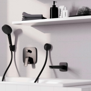Baterie pentru cada hansgrohe Logis, 2 functii, Mattschwarz - Img 2