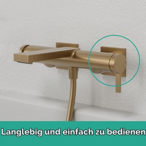 Baterie pentru cada hansgrohe Tecturis E, Bronz Periat, 2 functii, 21,3 cm - Img 3