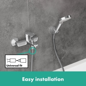 Baterie pentru cada hansgrohe Vernis Blend, crom, 2 functii, 17,1 cm - Img 4