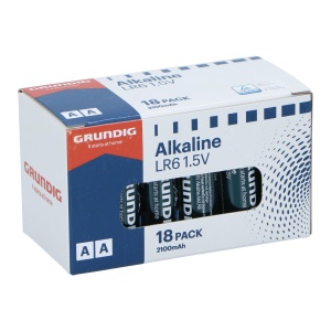 Baterii AA Alkaline Grundig 1,5V - 18 buc - 2100mAh - Fiabile pentru diverse dispozitive