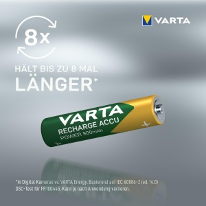 Baterii reincarcabile VARTA AAA, 800 mAh, set 6 bucati, tehnologie Ready To Use - Img 4