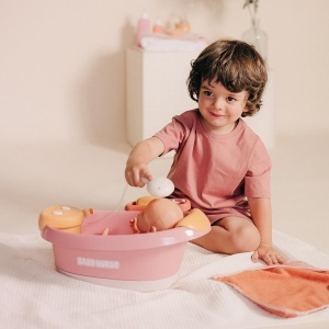 Bazin pentru papusi Smoby Baby Nurse cu apa, lumini LED si accesorii - Img 7