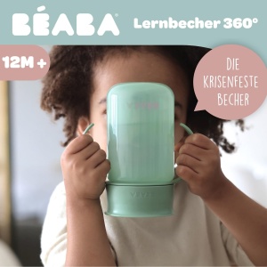 Beaba 360deg Lernbecher Tropfstopp Salbeigrun 340ml Manere Detasabile - Img 2