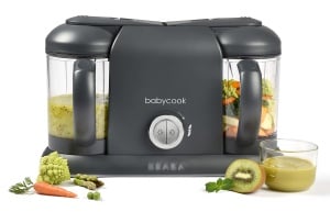 Beaba Babycook Duo Robot de bucatarie Blender 4 in 1 Rapid Steam 15 min Diversificare Alimente Oale mici Baby House XXL Continut 2200 ml Gri inchis, 912952, Gri inchis - Img 1