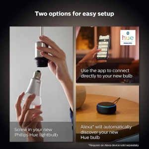 Bec inteligent Philips Hue, B22, 1100 Lumen, alb - Img 5