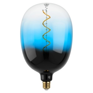 Bec LED decorativ EGLO XXL E27, 4W, lumina calda, dimmabil, PetrolNegru
