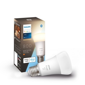 Bec LED E27 Philips Hue White, 806 lm, lumina calda, dimabil, control smart