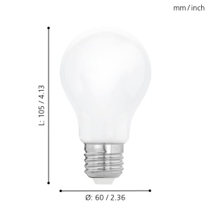 Bec LED EGLO E27, 7W, 806 lumeni, lumina calda, 2700K - Img 7