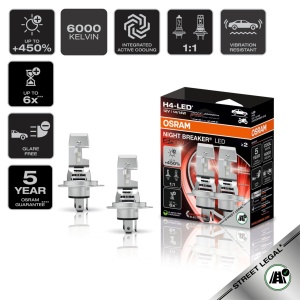 Bec LED Osram Night Breaker H4 450, 6000K, 450 mai multa luminozitate - Img 5