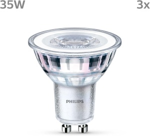 Bec LED Philips GU10, 255 Lumen, Lumina calda 2700K, Pachet 3 bucati - Img 2