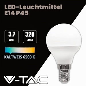 Bec LED V-TAC E14 3,7W (echivalent 25W) 320 Lumen, 6500K Alb Rece - Img 3