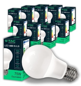 Bec LED V-TAC E27 10,5W A60 3000K, 1055 Lumen, 10 bucati - Img 12