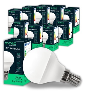 Bec LED V-TAC P45 E14 3,7W 320 Lumen 3000K Alb Cald
