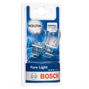 Becuri auto halogen Bosch W215W Pure Light, 12V, 215W, set 2 bucati
