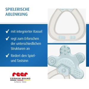 Beisser pentru bebelusi Reer BiteCool cu efect racoritor, 1 bucata, albastru - Img 5