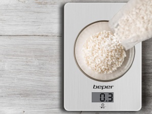 BEPER 90.131 Cantar digital de bucatarie, 5 kg, otel inoxidabil, alb - Img 6
