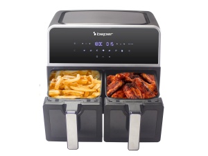 BEPER P101FRI090 Air Fryer cu camera dubla, 9 L (4,5 per cos) - Air Fryer 2 camere cu 7 programe - Img 1