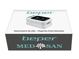 BEPER P303MED050 pulsoximetru, oximetru, pulsoximetru pentru saturatie de oxigen (SpO2), puls (PR), afisaj LED, alimentat cu baterie, curea de transport inclusa - Img 6