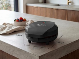 Bestron ASW217BL Aparat pentru Wafe in Forma de Inima 700W Negru Mat - Img 3