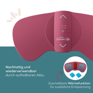 Beurer EM 50 Menstrual Relax, absorbant menstrual cu functie TENS si caldura, impotriva durerilor menstruale si a durerilor de endometrioza, ameliorare clinic validata si naturala, baterie portabila, reincarcabila - Img 3