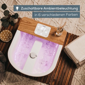 Beurer FB 65 Baie cu spuma pentru picioare wellness cu incalzire cu apa si iluminare comutabila, statie de pedichiura rotativa integrata, vibratii relaxate si masaj cu bule - Img 5