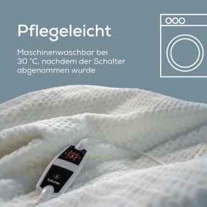 Beurer HD 82 Helsinki Patura Electrica 180x130 cm 6 Trepte de Temperatura Alb Crem - Img 5
