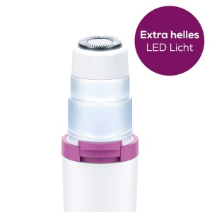 Beurer HL 16 Facial Shaver, aparat electric de indepartare a parului pentru femei, pentru indepartarea parului de pe fata, nas si urechi si pentru modelarea si tunderea sprancenelor, rapid si usor din mers - Img 3