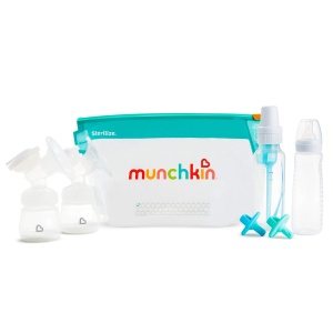 Beutel de sterilizare pentru microunde Munchkin, set 6 buc, reutilizabile, cu maner racoros - Img 4