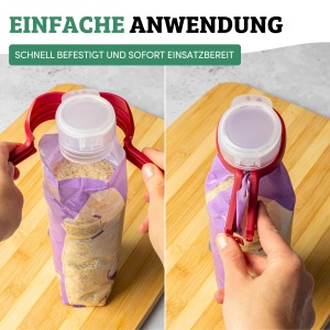 Beutelclips cu Ausgieer Westmark - Set 2 bucati, BPA-free, usor de utilizat - Img 3