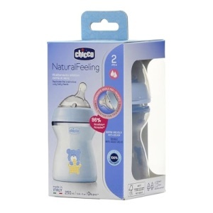 Biberon Chicco Natural Feeling 250 ml Anti-Colici Tetina Silicon 2 Luni - Img 3