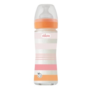Biberon Chicco Well-Being Sticla 240 ml Roz Flux Normal 0 luni