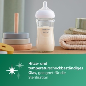 Biberon din sticla Philips AVENT Natural Response - 240 ml, fara BPA, pentru nou-nascuti de la 1 luna (model SCY933/01) - Img 7