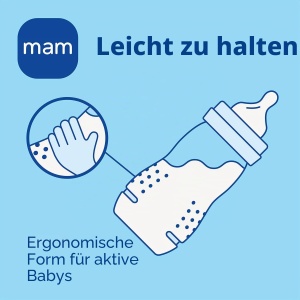 Biberon MAM 330Ml Rosa 4Luni, Silicon SkinSoft, Ergonomic - Img 4