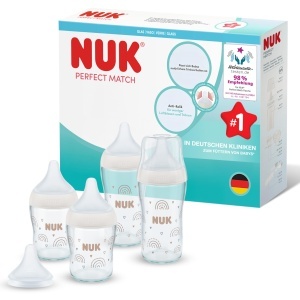 Biberon NUK Perfect Match, 120 ml 230 ml, Anti-colici, Set 4 bucati