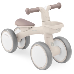 Bicicleta fara pedale KikkaBoo ZIPI ajustabila cu roti EVA pentru copii 1-3 ani Beige