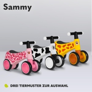 Bicicleta fara pedale LIONELO Sammy de la 1 an bicicleta fara pedala pentru bebelusii de 12-36 luni premergator cu 4 roti de pana la 25 kg manere anti - Img 7