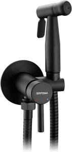 Bidet cu dus GRIFEMA G154, negru, din otel inoxidabil, instalare usoara