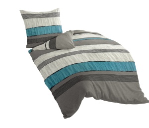 Bierbaum Bettwasche 6472, Mako-Satin, Proiectat in Germania, silber 09, 135x200 + 80x80 cm - Img 1