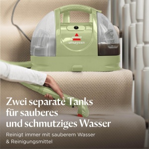 BISSELL Little Green, dispozitiv de curatare a tapiteriei, curatator de covoare pentru pete si murdarie de zi cu zi, aspirator de spalat, aspirator umed pentru covoare, tapiterie, masina si multe altele, motor puternic de 340 W, 4098N - Img 6