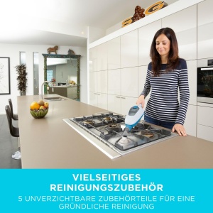 BLACK+DECKER 1300W 5-in-1 Curatator cu abur Mop cu abur (Curatator cu abur pentru curatenie igienica si temeinica, set de accesorii din 5 piese + abur portabil detasabil, usor de utilizat) FSMH13E5 - Img 4