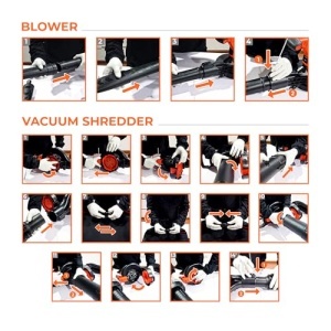 BLACKDECKER BEBLV300 3000W Suflanta Aspirator si Tocator Frunze 3-in-1 cu Rucsac 72L - Img 17