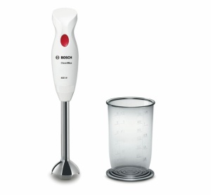 Blender Bosch CleverMixx MSM24100, 400 W, Mixbecher, 4 cutite, alb - Img 2