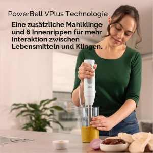 Blender Braun MultiQuick 5 MQ 50001 M, 1000W, 21 viteze, alb - Img 2