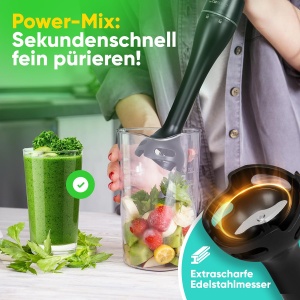 Blender Clatronic SM 3824, 350W, cu functie Turbo, inox, negru - Img 2