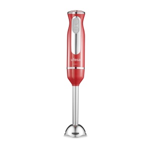 Blender de mana Ufesa BP3443, putere 600 W, functie turbo, 2 lame si picior din otel inoxidabil, design ergonomic si rezistent la stropire, inclusiv accesorii, fara BPA, culoare rosu (rosu avansat) - Img 3