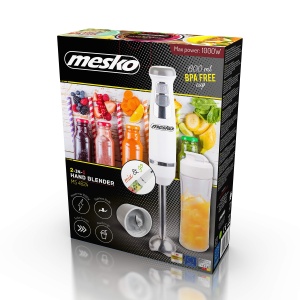 Blender Mesko MS 4624, 600 ml, 600 W, Alb - Img 7