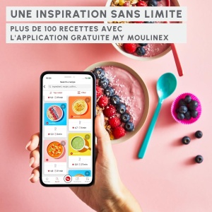 Blender Moulinex Blend Up LM19H4F0, 1000 W, 8 programe automate, albastru - Img 9