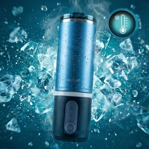 Blender portabil Cecotec Shake2Go Lagoon, 180 W, 600 ml, metalic - Img 4
