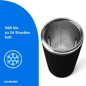 Blender portabil Nutribullet Flip, 590 ml, inox, kabellos, negru - Img 4